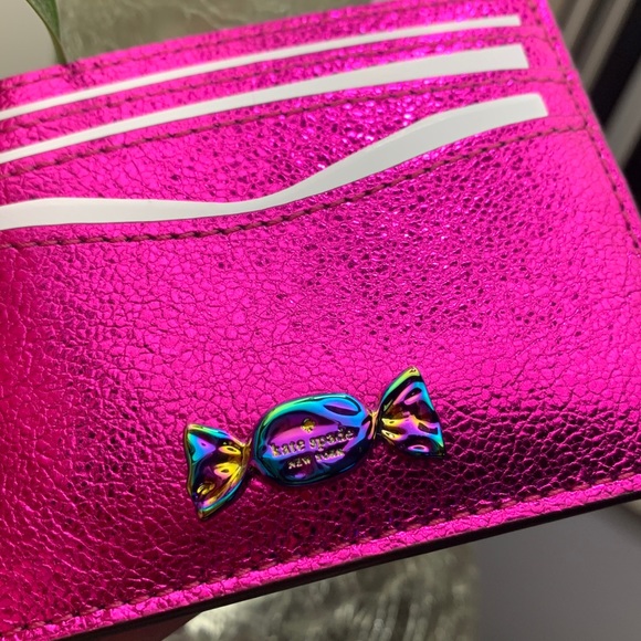 Last one⛔️Auth Kate Spade leather metallic crd/Key - Picture 13 of 15